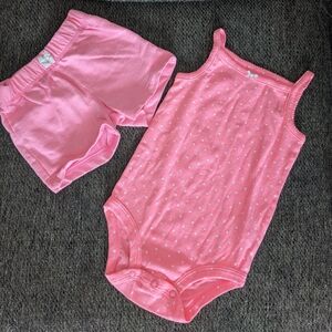 Carter's Pink Polka Dot Baby Onesie
